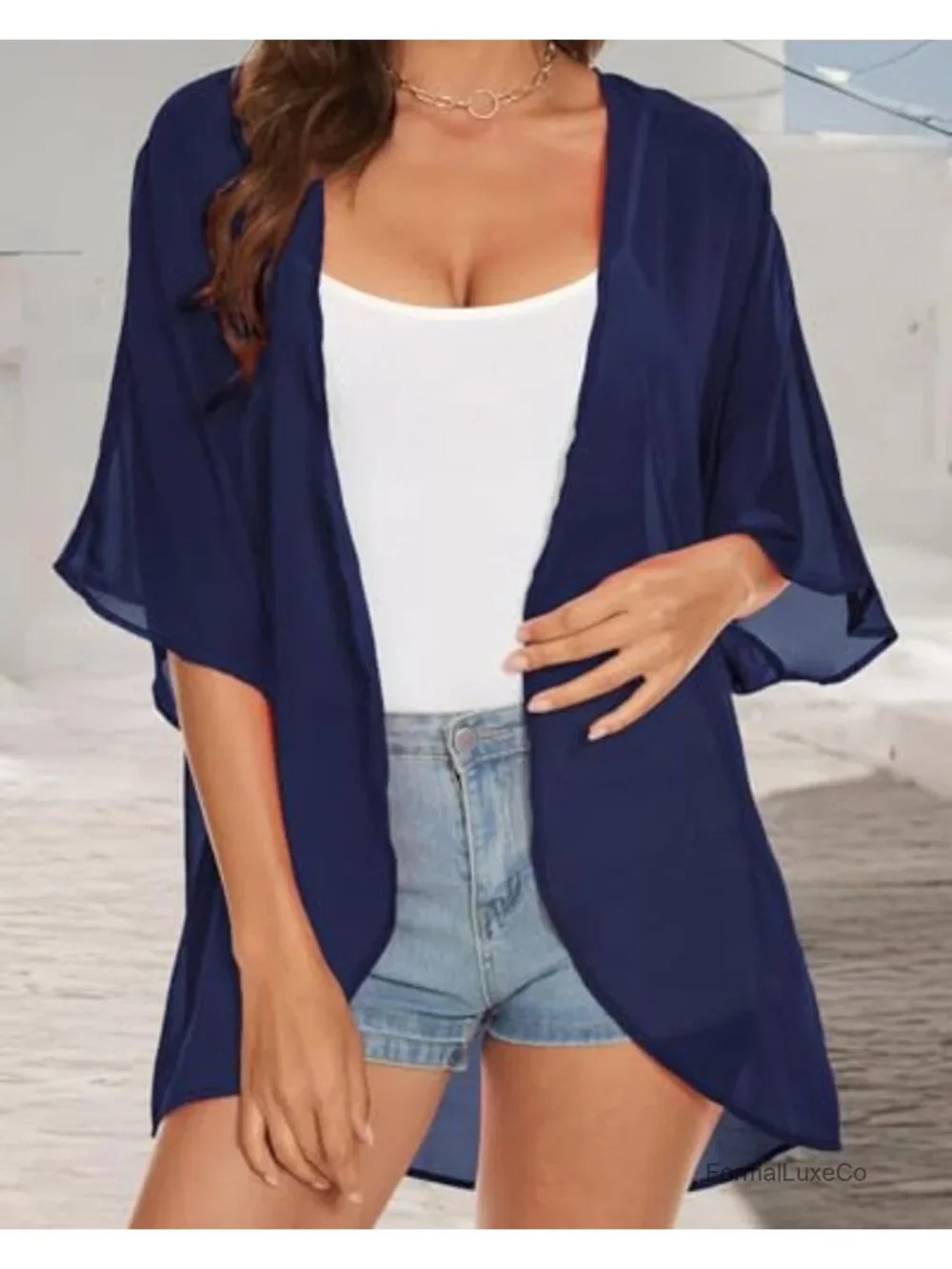Chiffon Kimono Beach Cover Up Cardigan Floral Summer Tops Loose Capes